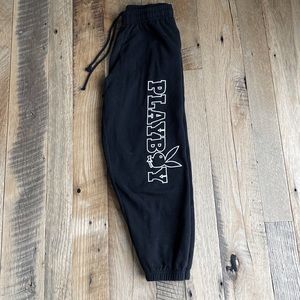 Black Playboy sweatpants